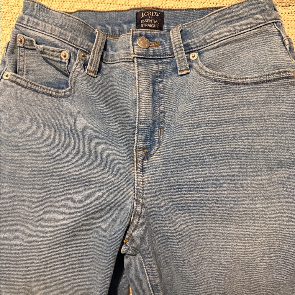 J. Crew Essential Straight Jeans - Light Blue